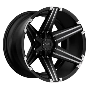 Tuff Wheels – T12 – Black – 22″x12″ -45mm – Summer Wheels – 2212T12-56140F08
